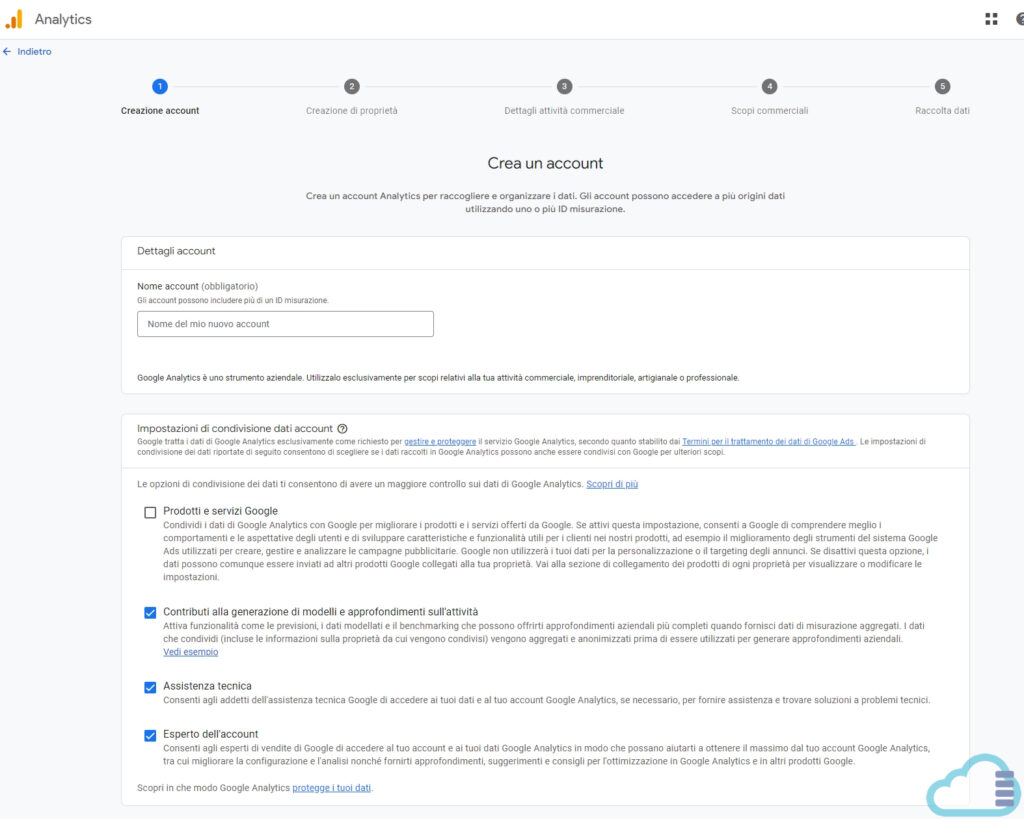 Come attivare account di Google Analytics
